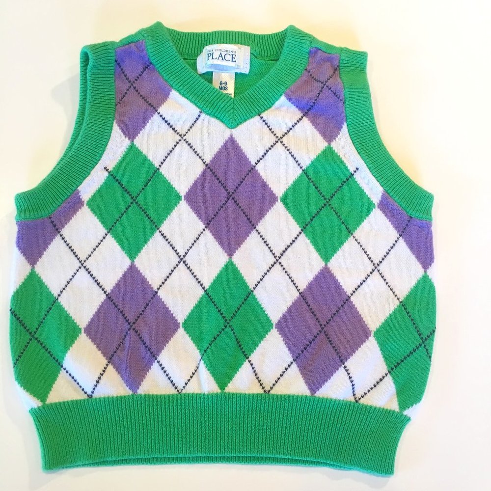 Boys Adorable Argyle Sweater Vest